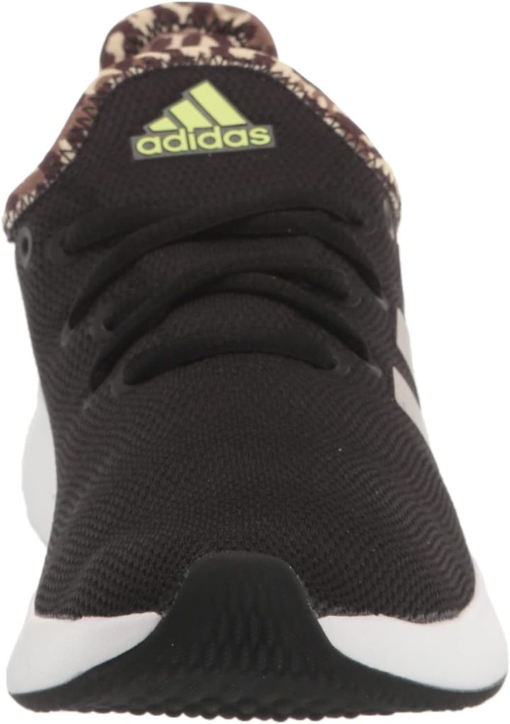 adidas Womens Cloudfoam Pure Sportswear Sneakers, Black/Black/Pulse Lime, 11
