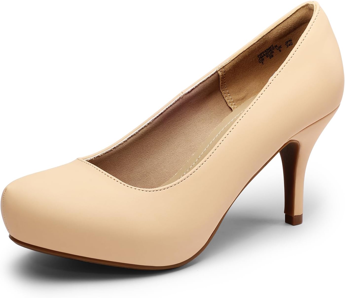 DREAM PAIRS Tiffany Womens New Classic Elegant Versatile Low Stiletto Heel Dress Platform Pumps Shoes
