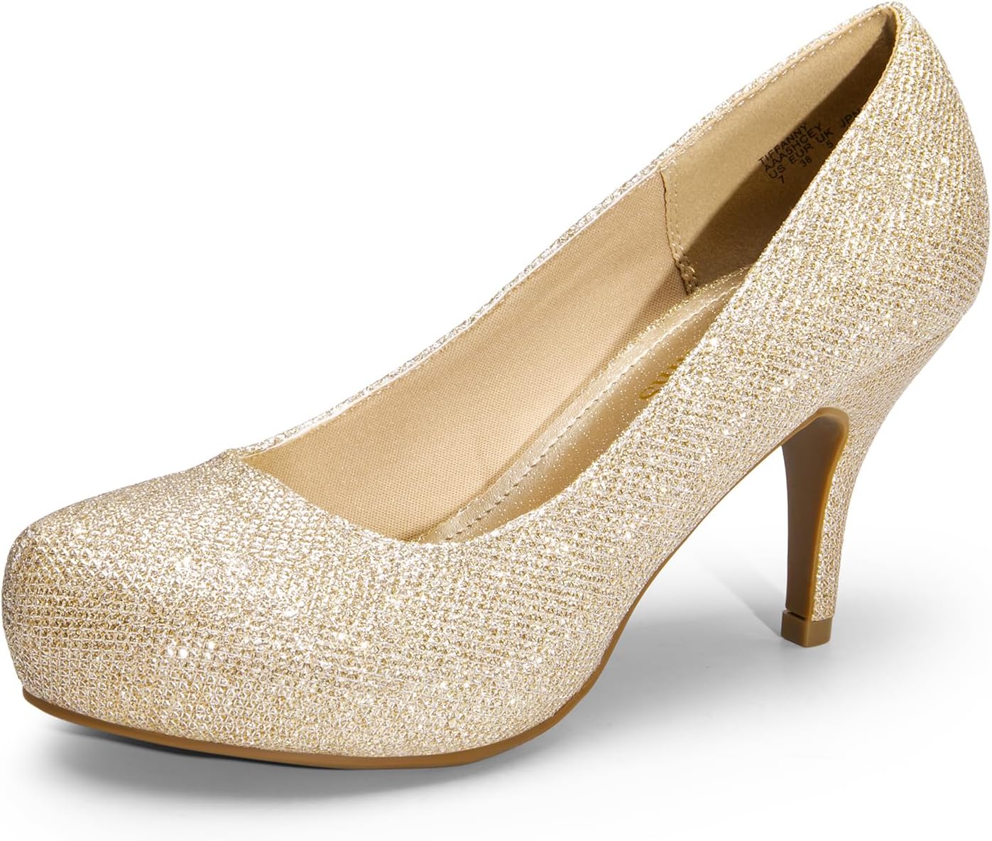 DREAM PAIRS Tiffany Womens New Classic Elegant Versatile Low Stiletto Heel Dress Platform Pumps Shoes