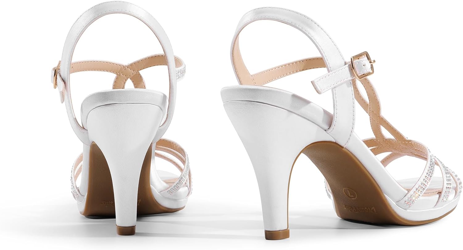 DREAM PAIRS Womens Amore Fashion Stilettos Open Toe Pump Heel Sandals
