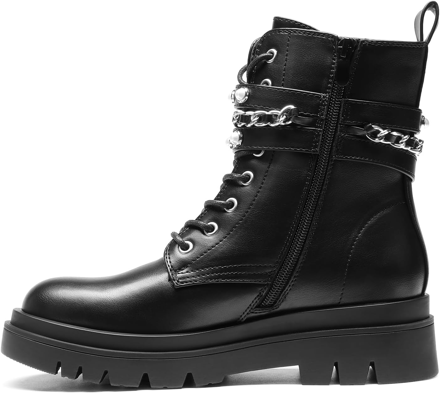DREAM PAIRS Womens Fashion Platform Combat Boots Lace Up Lug Sole Goth Ankle Booties Shoes