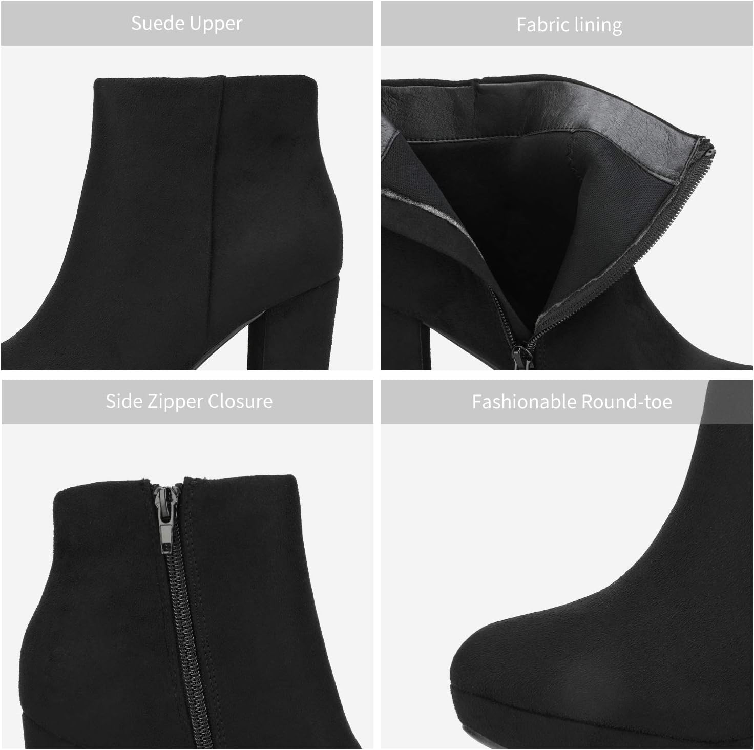 DREAM PAIRS Womens Stomp High Heel Ankle Boots