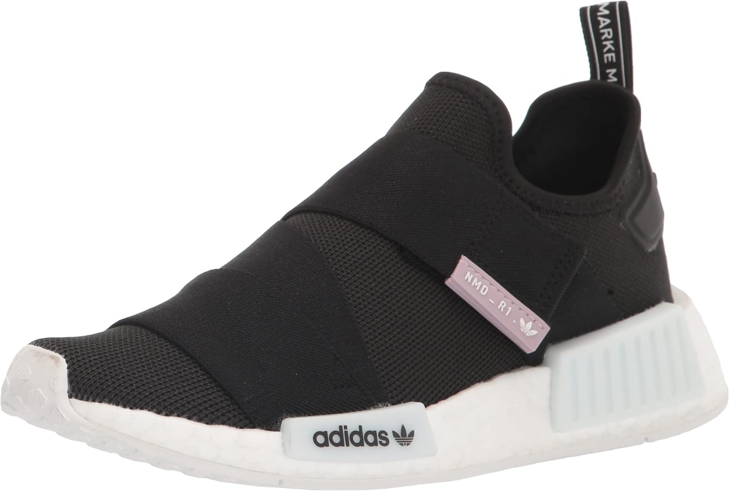 adidas Originals Womens NMD_R1s Sneaker, Black/Black/White, 6.5