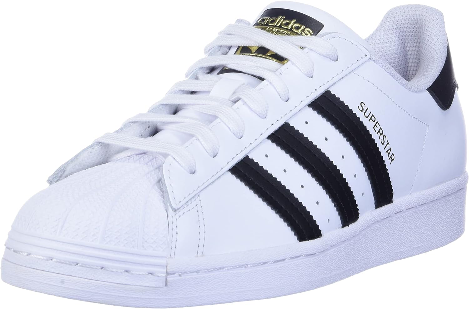 adidas Originals Womens Superstar Sneaker, White/Black/White 8.5