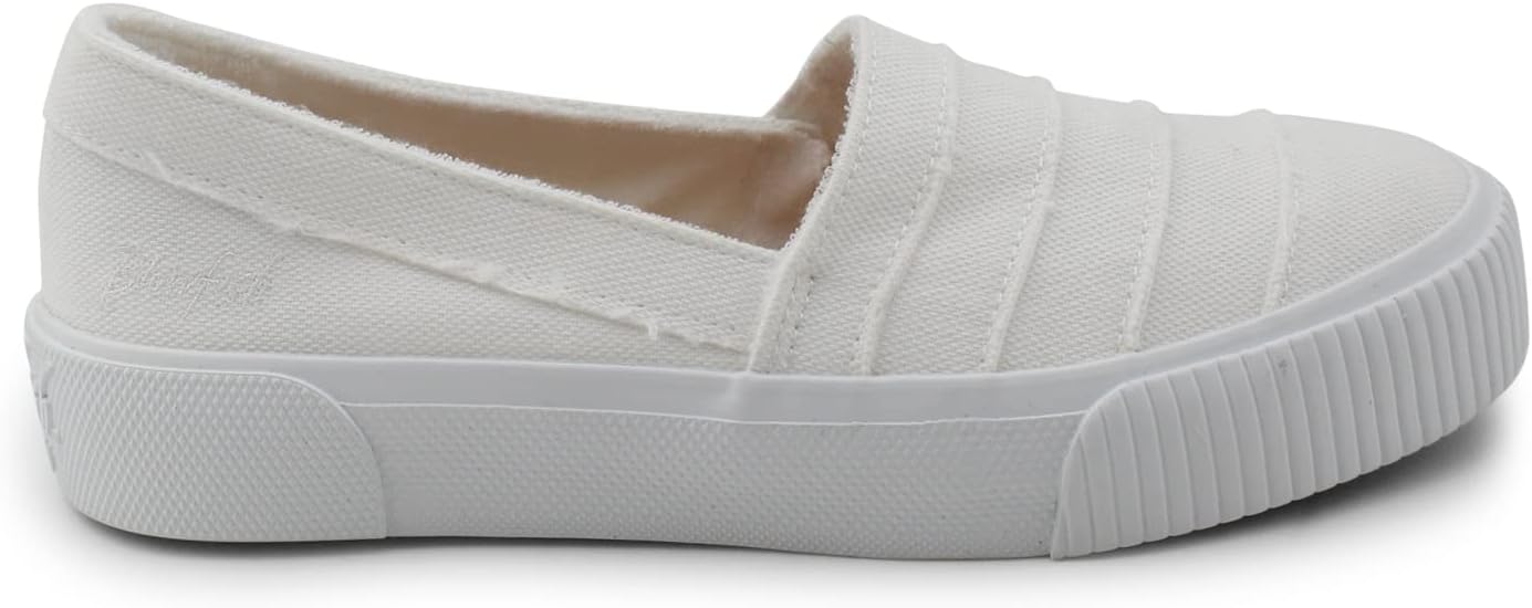 Blowfish Malibu Carter Womens Slip On Sneakers, White Smoked, 6.5 M