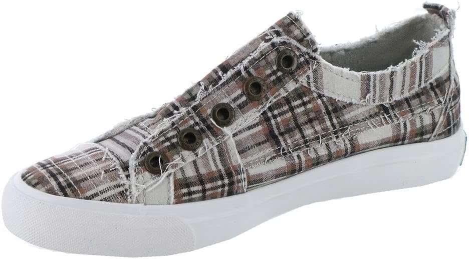 Blowfish Malibu Play Womens Slip On BM US BrownPlaid 6.5