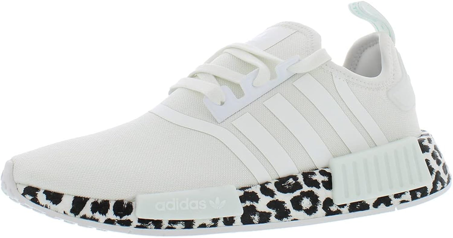 adidas Originals Womens NMD_R1 Sneaker (White Black Leopard Print, 6.5)