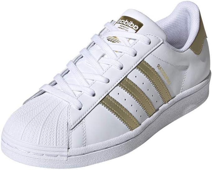 adidas Originals womens Superstar Sneaker, White/Gold Metallic/White, 9 US