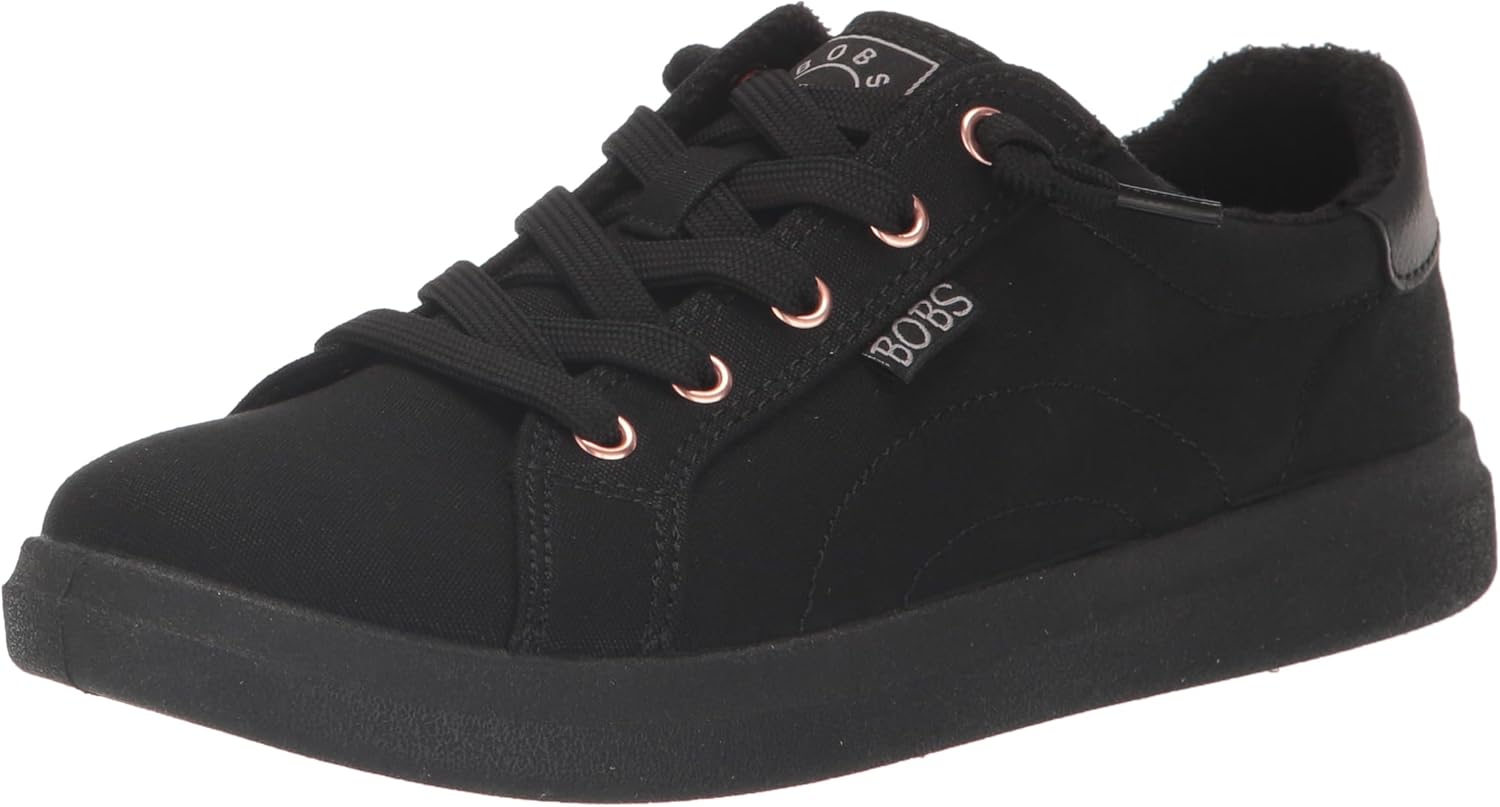 Skechers BOBS Womens Bobs DVine Sneaker, Black, 7