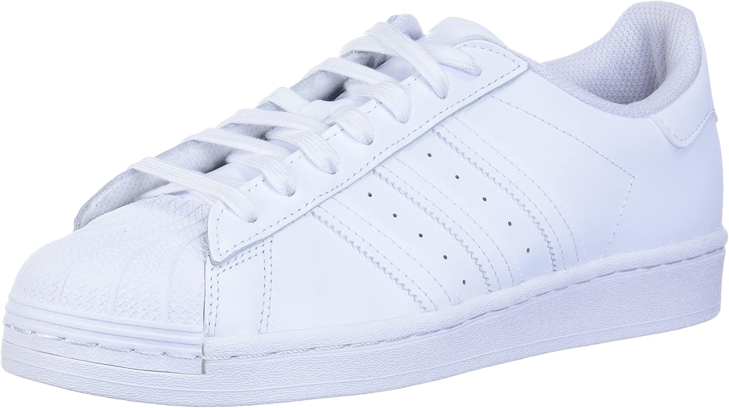 adidas Womens Superstar Sneaker, White/White/White, 11