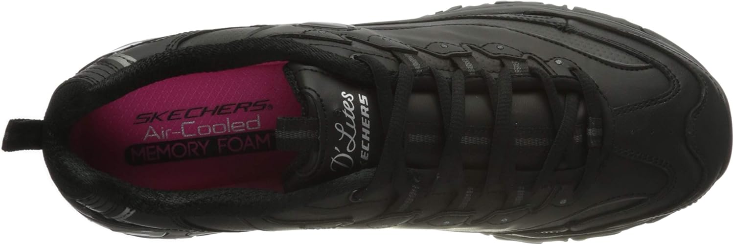 Skechers womens Dlites Fresh Start Memory Foam Lace-up Sneaker Fashion