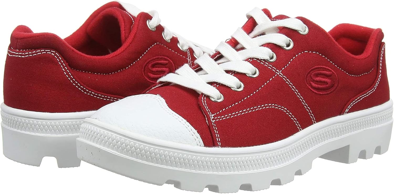 Skechers womens Roadies-true Roots Sneaker, Red, 9 US