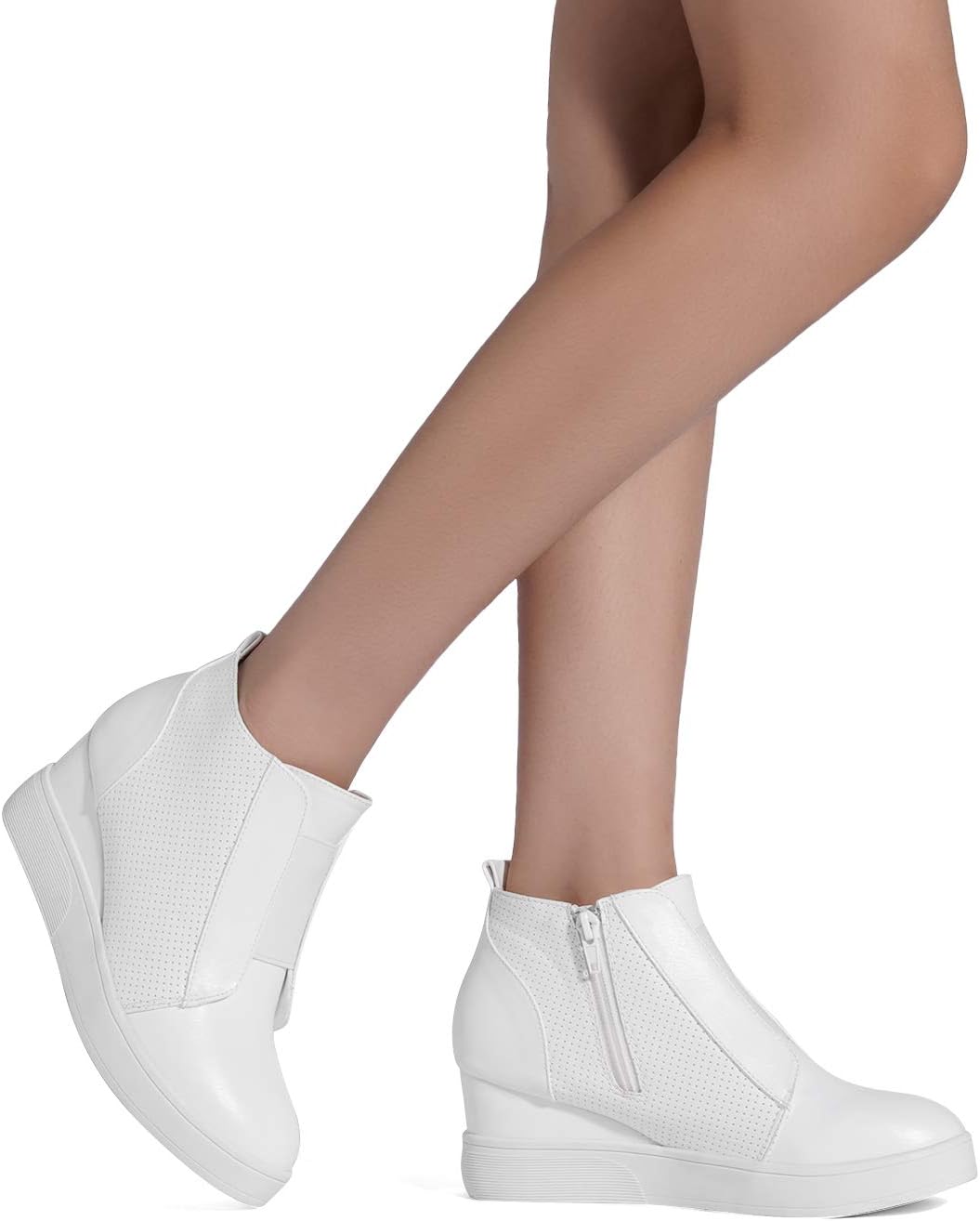 DREAM PAIRS Women’s Platform Wedge Sneakers Ankle Booties